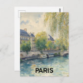 Carte Postale Paris Seine (Devant / Derrière)
