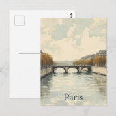 Carte Postale Paris Seine (Devant / Derrière)