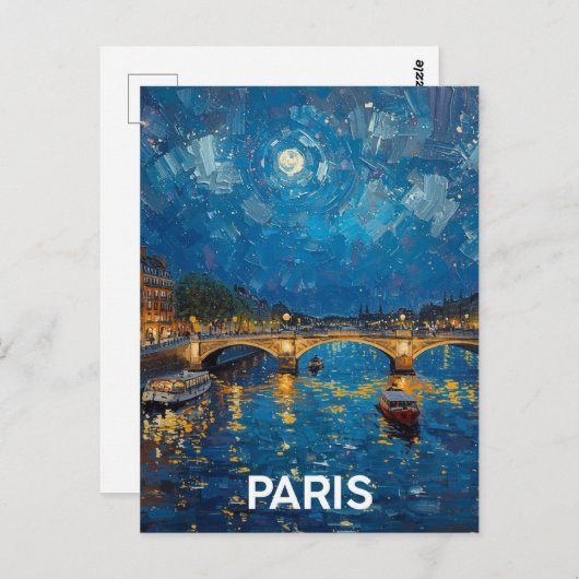 Carte Postale Paris Seine (Devant / Derrière)