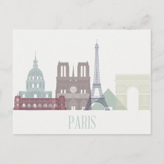 Carte Postale Paris Skyline (Devant)