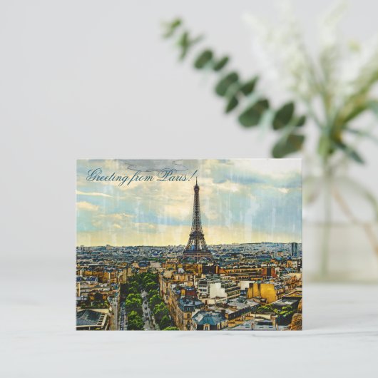 Carte Postale Paris skyline with the Eiffel (Debout devant)