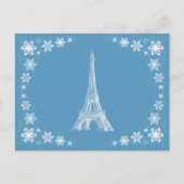 Carte postale Paris Snow French (Devant)