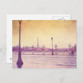 Carte Postale Paris sous la pluie (Devant / Derrière)