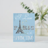 Carte postale Paris Spring Love Art (Debout devant)