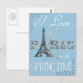 Carte postale Paris Spring Love Art (Devant / Derrière)