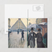 Carte Postale Paris Street ; Jour de la pluie (Devant / Derrière)