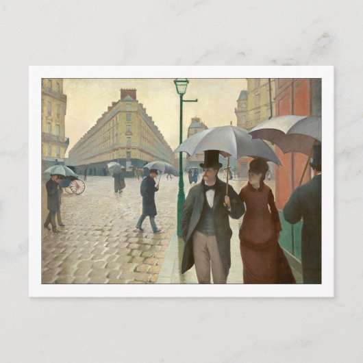 Carte Postale Paris Street Rainy Day par Caillebotte (Devant)