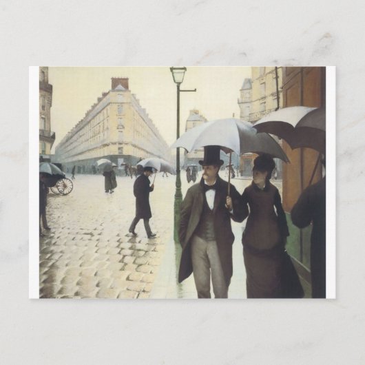 Carte Postale Paris Street, Rainy Day par Caillebotte (Devant)