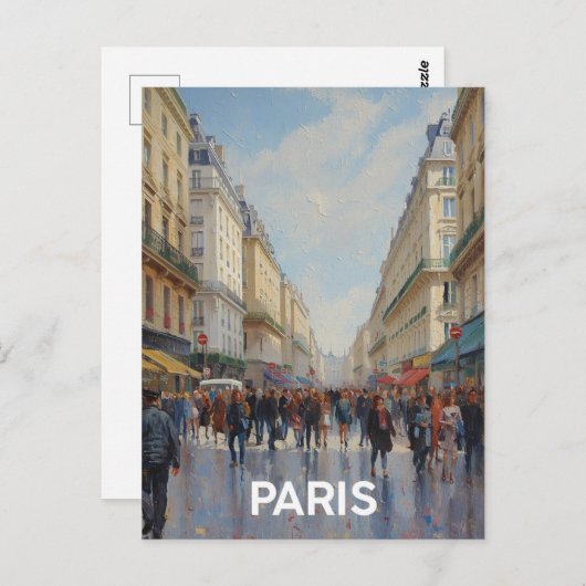 Carte Postale Paris Streets (Devant / Derrière)
