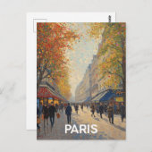 Carte Postale Paris Streets (Devant / Derrière)