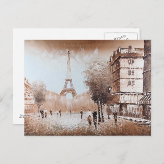 Carte postale Paris Streets (Devant / Derrière)