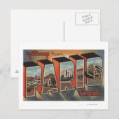Carte Postale Paris, TexasGrandes lettres ScènesParis, TX (Devant / Derrière)