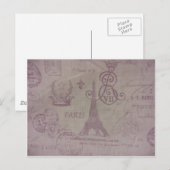 Carte Postale Paris — Tour Eiffel (Devant / Derrière)