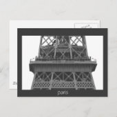 Carte Postale Paris : Tour Eiffel (Devant / Derrière)
