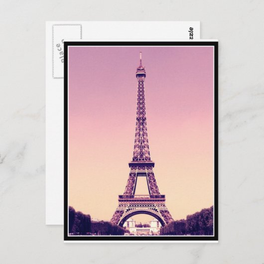 Carte Postale Paris - Tour Eiffel (Devant / Derrière)