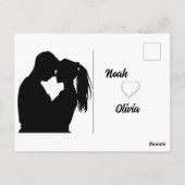 Carte Postale Paris Tour Eiffel avec texte de couple Amour (Dos)