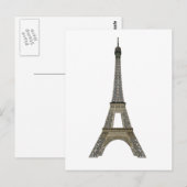 Carte Postale Paris : Tour Eiffel : Dessin vectoriel : (Devant / Derrière)