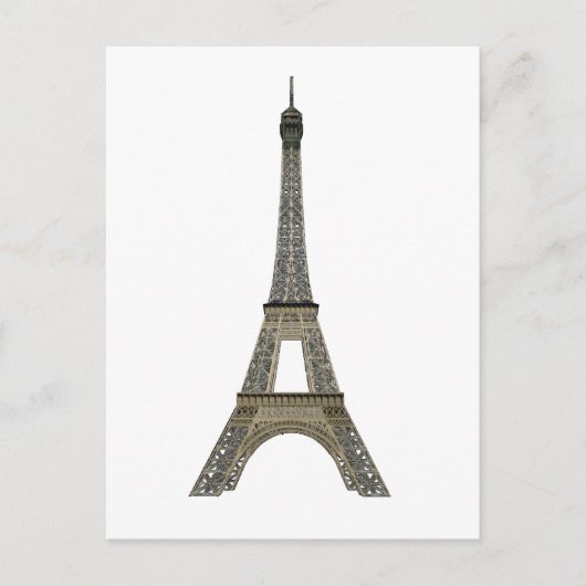 Carte Postale Paris : Tour Eiffel : Dessin vectoriel : (Devant)