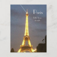 Paris : Tour Eiffel la nuit.