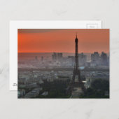 Carte Postale Paris Tour Eiffel Photographie européenne d'art (Devant / Derrière)