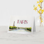 Carte postale Paris Travel—Carte de voeux (Fleur jaune)
