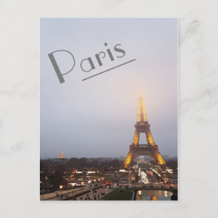 Carte Postale Paris Twilight