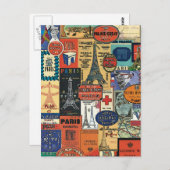 Carte Postale Paris vintage (Devant / Derrière)