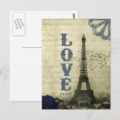 Carte Postale Paris vintage (Devant / Derrière)