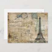 Carte Postale Paris vintage (Devant / Derrière)