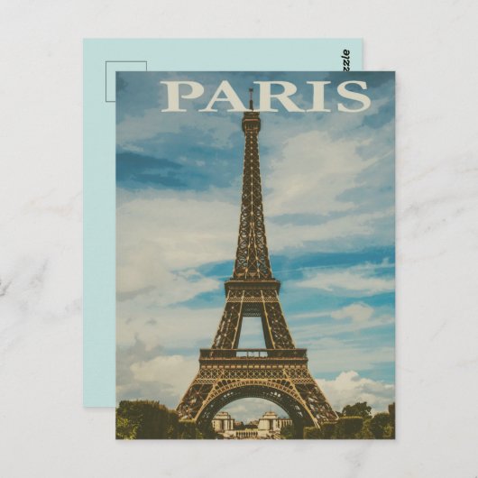 Carte Postale Paris vintage (Devant / Derrière)