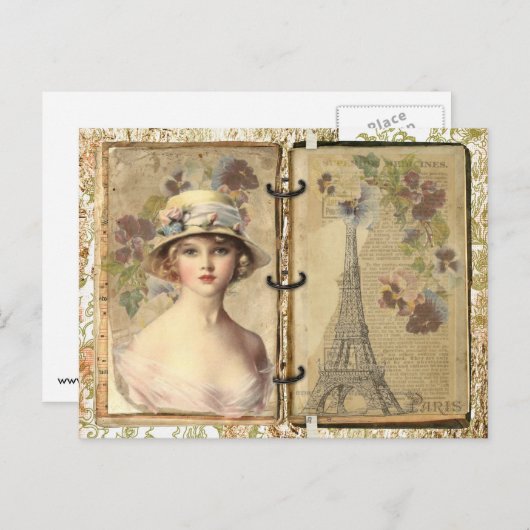 Carte Postale Paris vintage (Devant / Derrière)