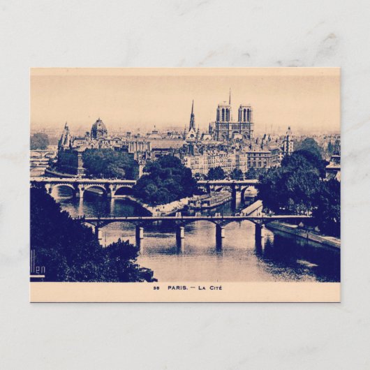 Carte Postale Paris Vintage (Devant)