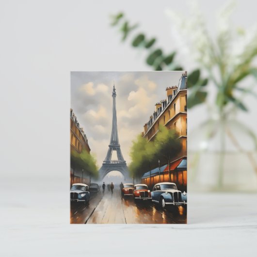 Carte Postale Paris vintage aquarelle (Debout devant)