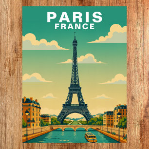 Carte Postale Paris vintage, France Paysage urbain français Voya