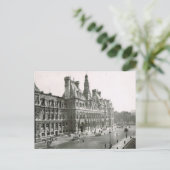 Carte Postale Paris vintage, Hôtel de Ville (Debout devant)