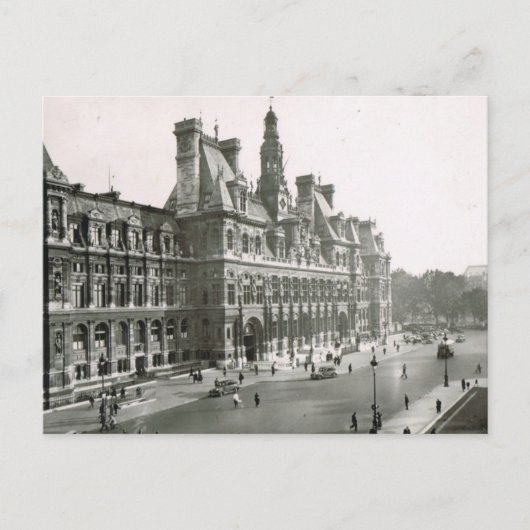Carte Postale Paris vintage, Hôtel de Ville (Devant)