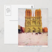 Carte Postale Paris vintage, Notre Dame de Paris (Devant / Derrière)