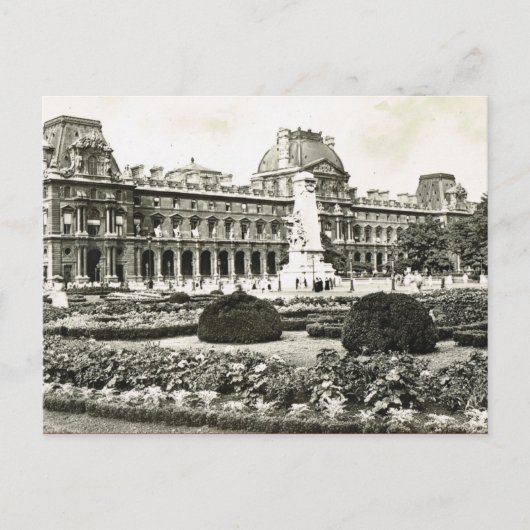 Carte Postale Paris vintage, Paris, Louvre (Devant)