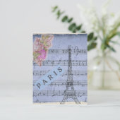 Carte postale Paris Vintage Style Collage (Debout devant)