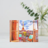 Carte Postale Paris Vintage voyage Tourisme Ajouter (Debout devant)
