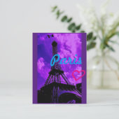 Carte Postale Paris Violet (Debout devant)