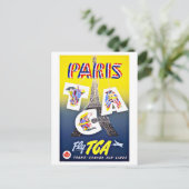 Carte Postale Paris Vol avec Canada Airlines (Debout devant)