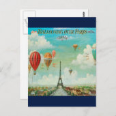 Carte postale Paris Voyage vintage (Devant / Derrière)