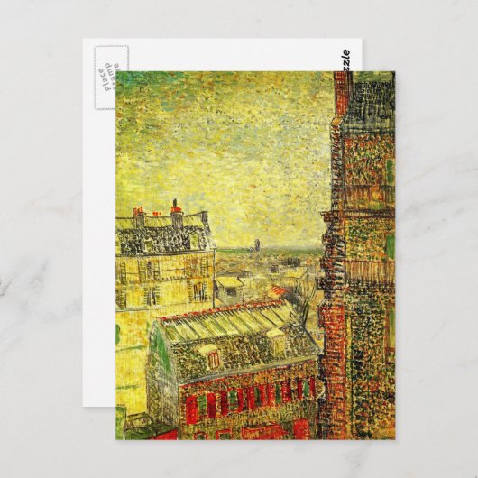 Carte Postale Paris Vue depuis la chambre de Vincent par Vincent (Devant / Derrière)