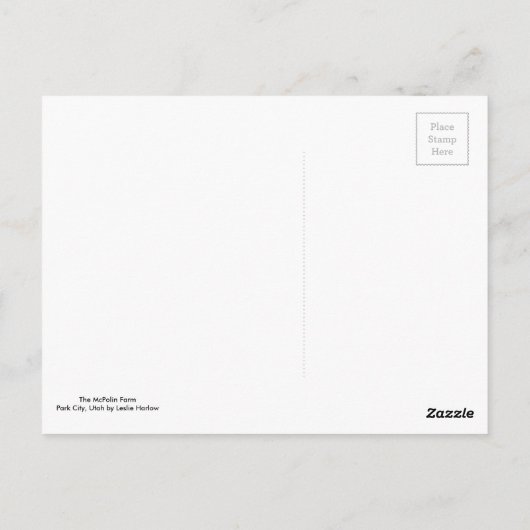 Carte Postale Park City Barn (Dos)