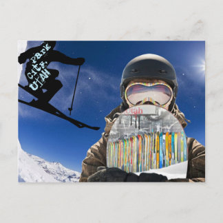 Carte Postale Park City, Utah Snowboard & Ski Postcard