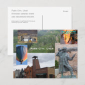 Carte postale Park City Utah Souvenier (Devant / Derrière)