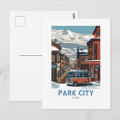 Carte Postale Park City Utah Travel Art (Devant / Derrière)