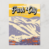 Carte Postale Park City Utah Winter Area Vintage (Devant)