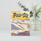 Carte Postale Park City Utah Winter Area Vintage (Debout devant)